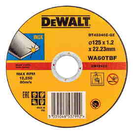 Круг отрезной по металлу DeWalt DT42340Z 125х22.2х1.2мм — Фото 1