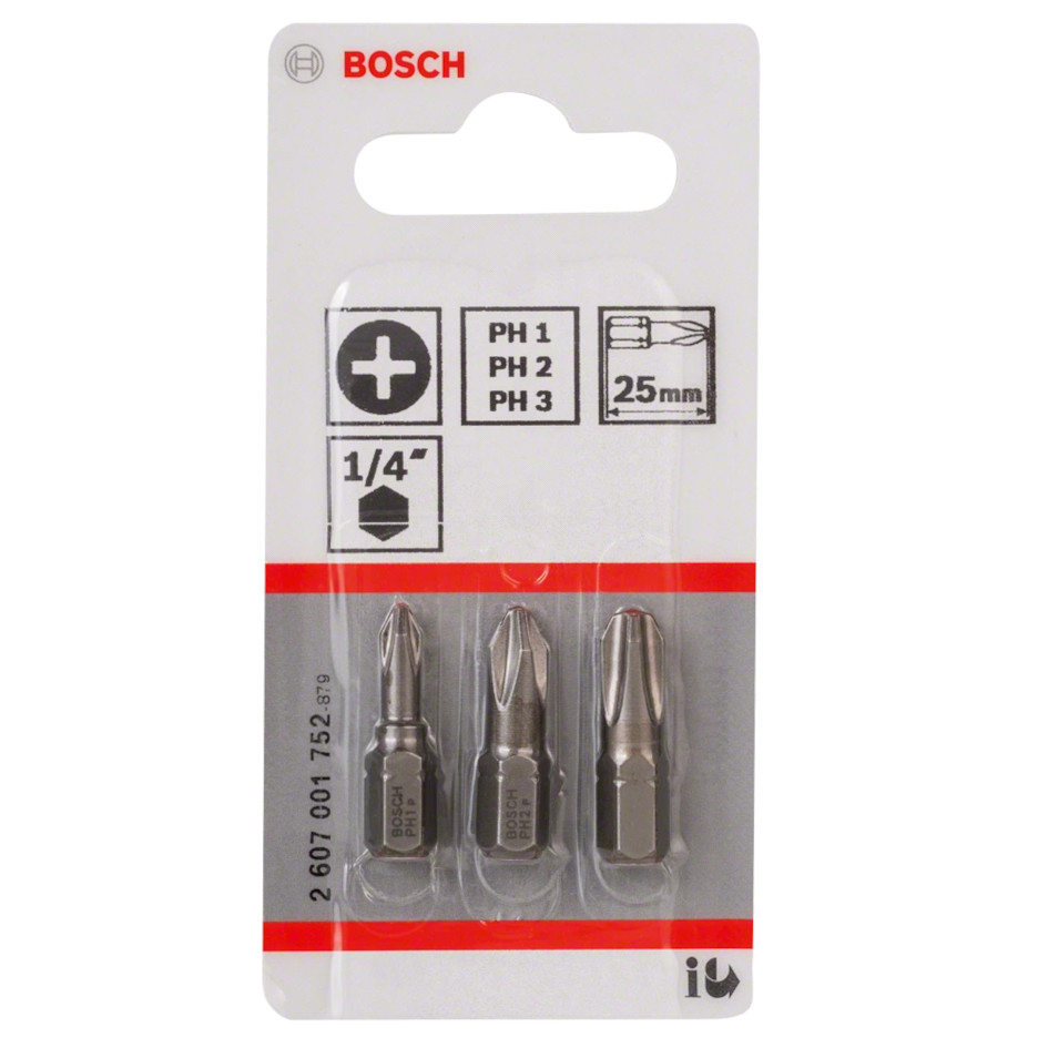 Набор бит Bosch 3шт (752) — Фото 1