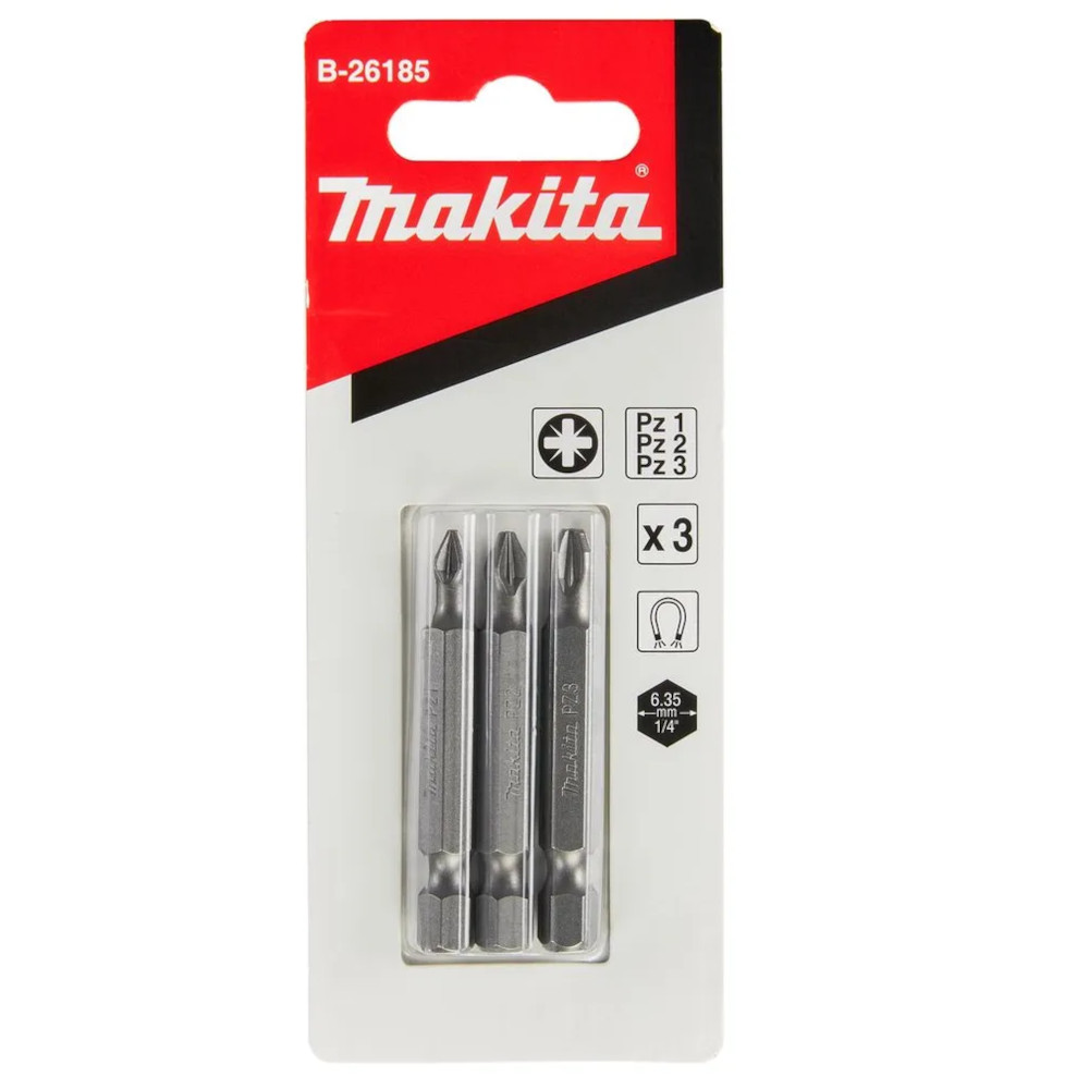 Набор бит Makita E-form 3шт (B-26185) — Фото 2