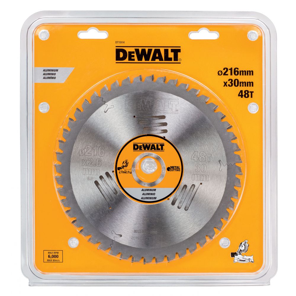 Диск пильный по металлу DeWalt METAL CUTTING DT1914 216х30мм 48T
