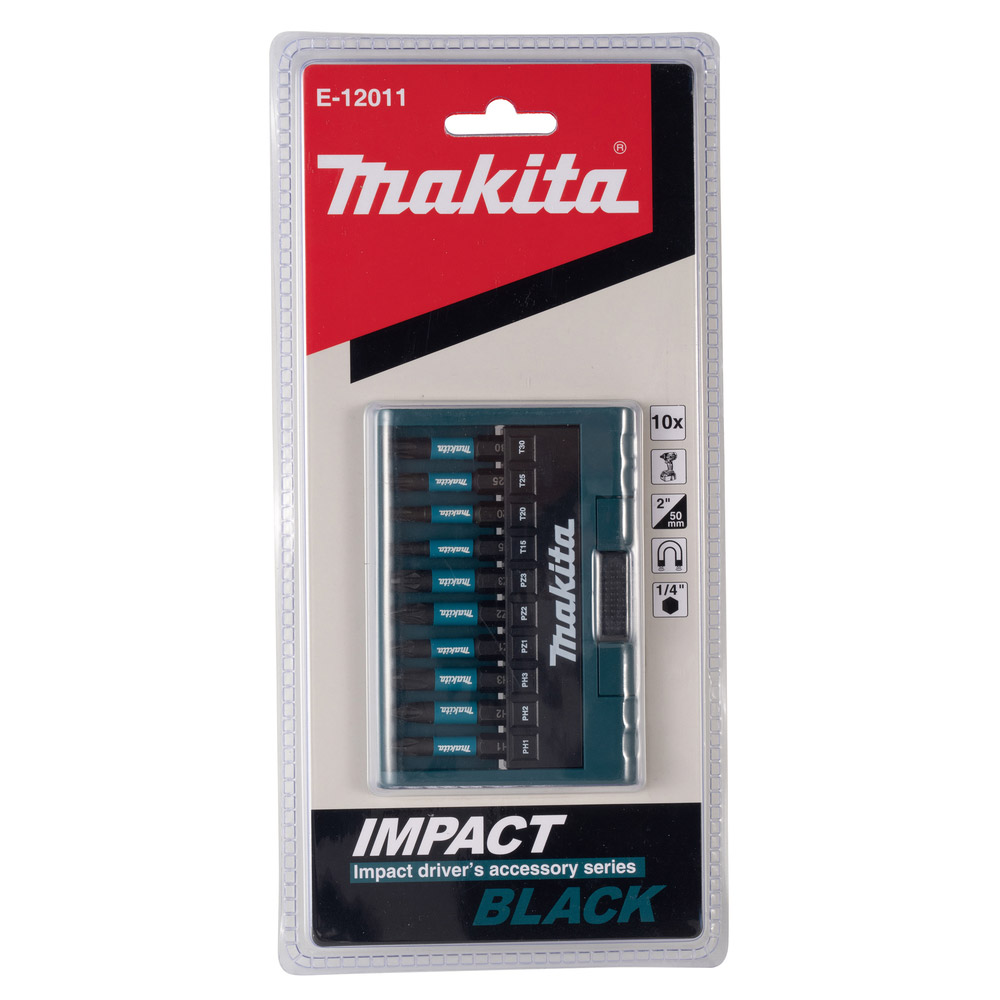 Набор бит Makita Impact Black 10шт (E-12011) — Фото 3