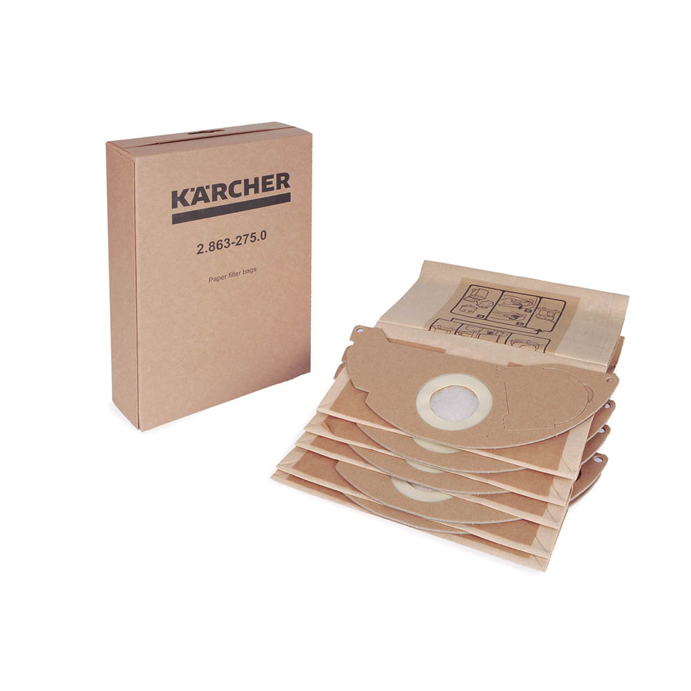 Мешок-пылесборник бумажный Karcher для WD 2 brown 5шт