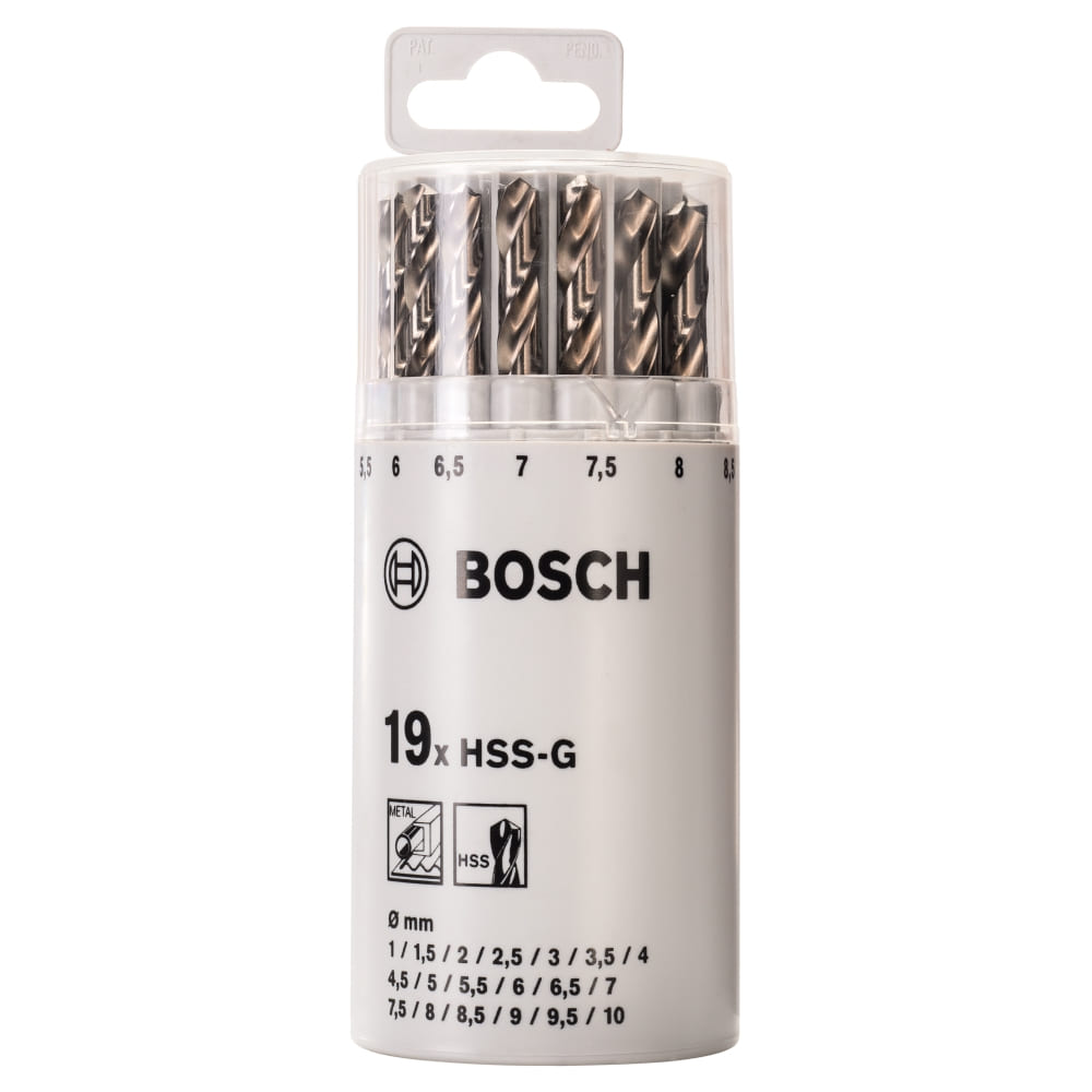 Набор сверл по металлу Bosch HSS-G 1-10мм 19шт (361) — Фото 1