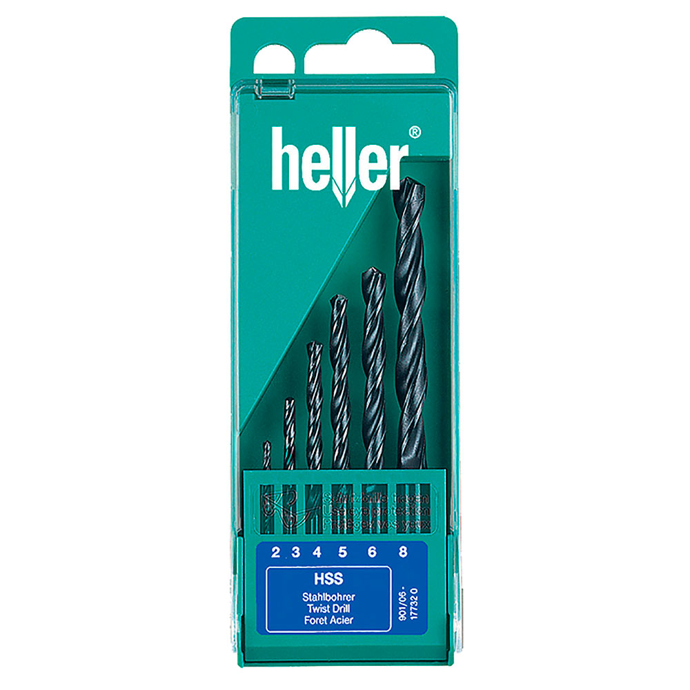 Набор сверл по металлу Heller HSS-R Super 2-8мм 6шт (177313) — Фото 1